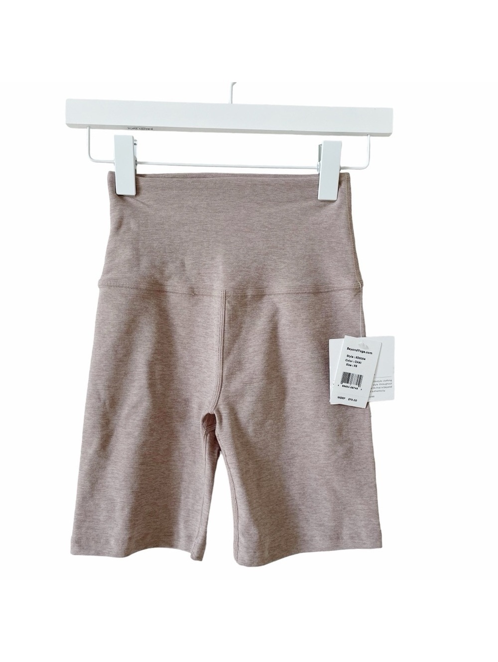 Beyond Yoga Spacedye High Waisted 7" Biker Short Chai Athleisure Sporty Outdoor